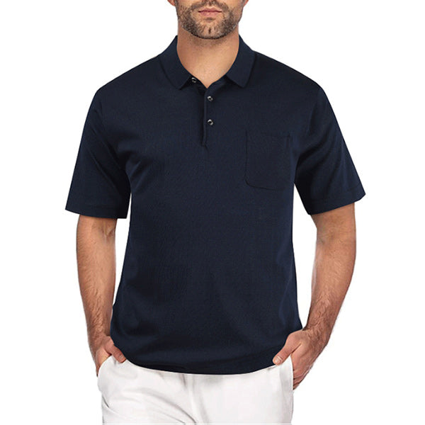 Camisa casual de manga corta y solapa.