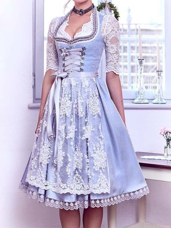 Dirndl with lace trim