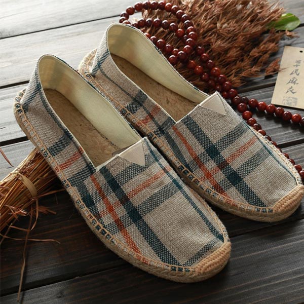 Atmungsaktive Low-Top-Schuhe aus Leinen für Herren