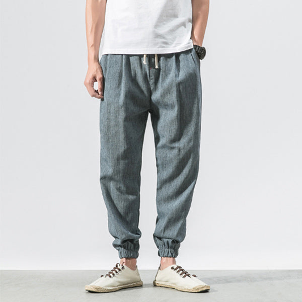 Pantalones casuales de lino para hombre