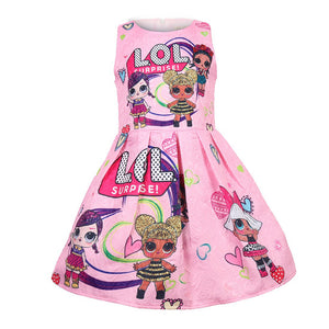 Cartoon seamless pattern sleeveless dress