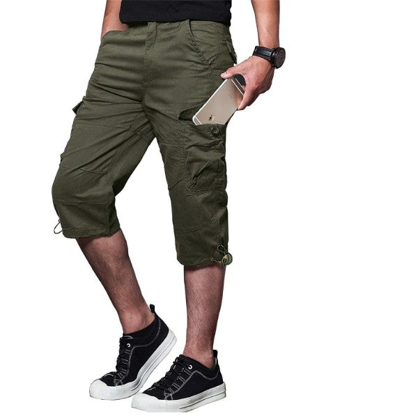 Pantalones cortos de algodón sueltos para hombres con pantalones cortos