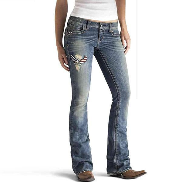 Women&#39;s Ruby Hip Hugger Cloud Old Glory Bootcut Jeans