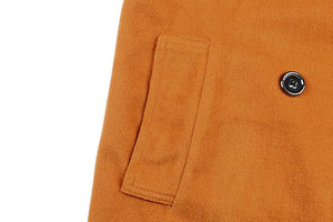 Plus Size Buttoned Solid Casual Shawl Collar Coat