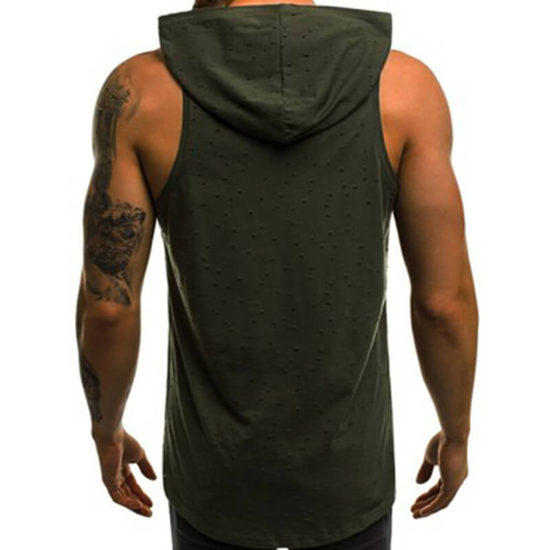 Mezcla de algodón sin mangas, cómoda y casual, para hombres