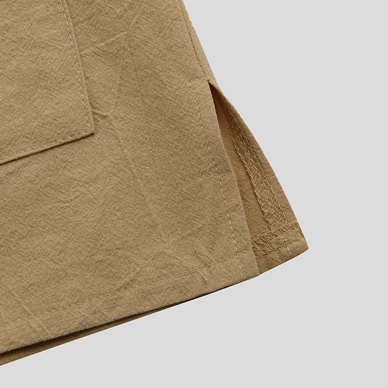 Herren Vintage Loose Umweltfreundliches Super Soft Breathable Linen Shirt