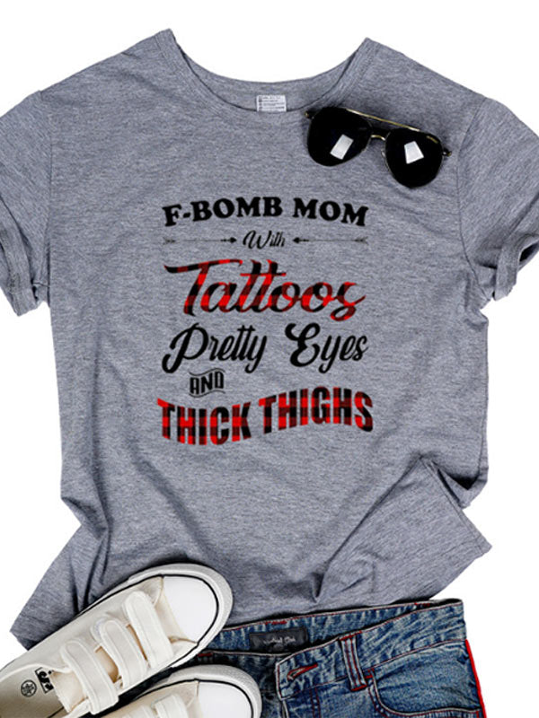 Camiseta de mujer con estampados F-BOMB MOM