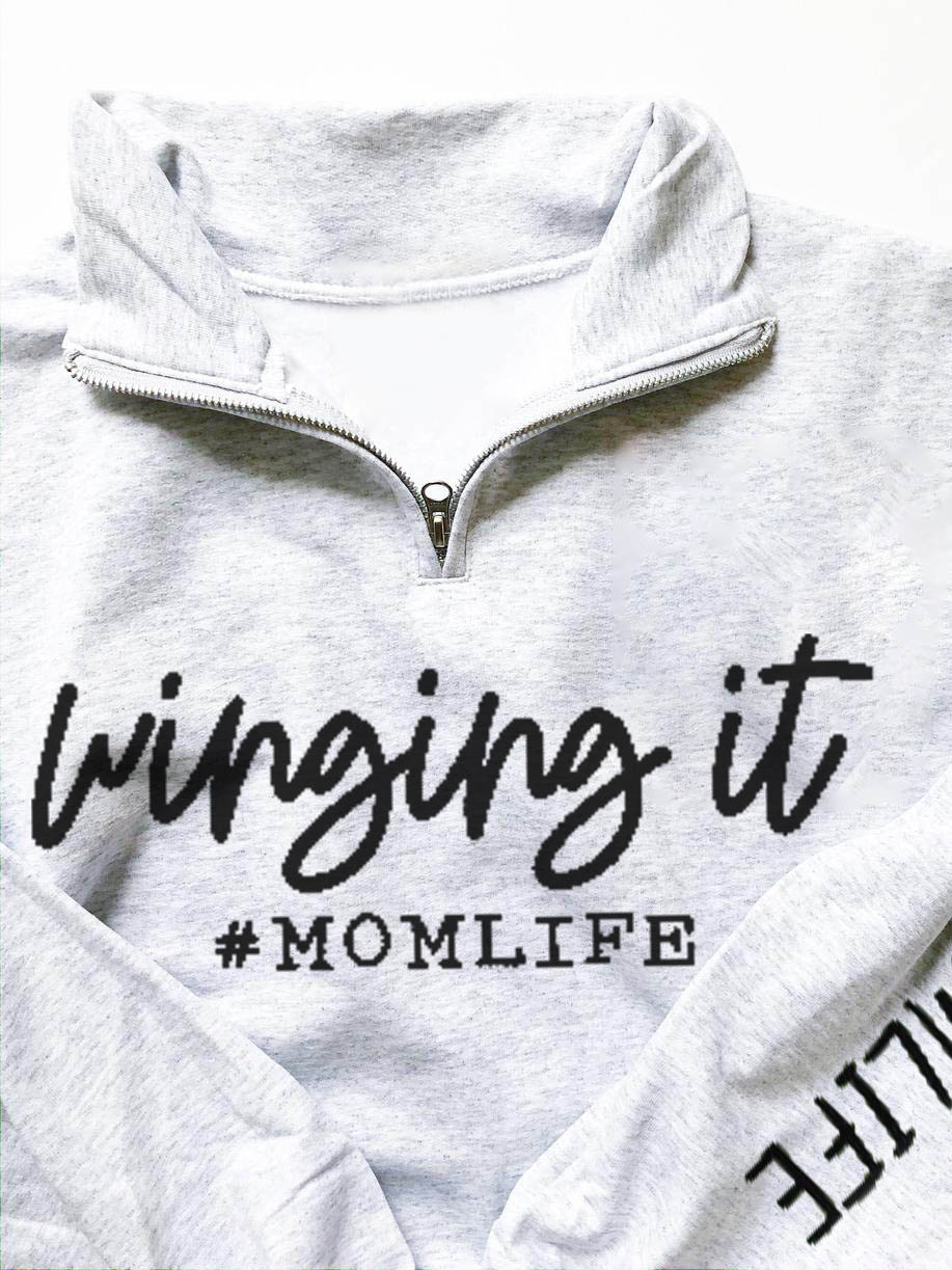 Frauen Winging It Mom Life užtrauktukas