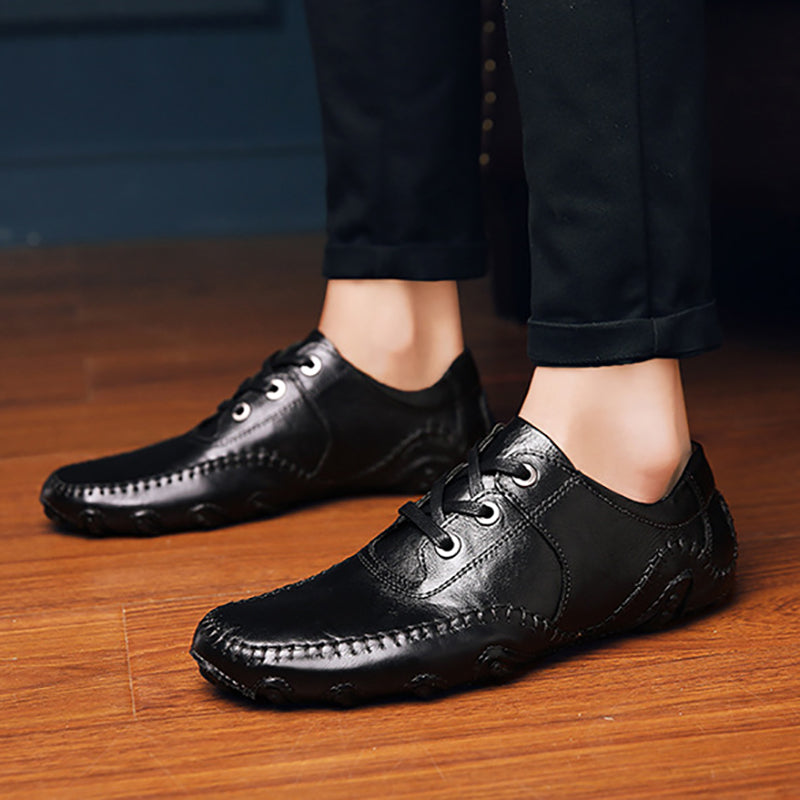 Mallas suburbanas de cuero para hombre con pie