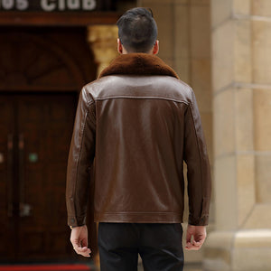 Thick leather jacket 3