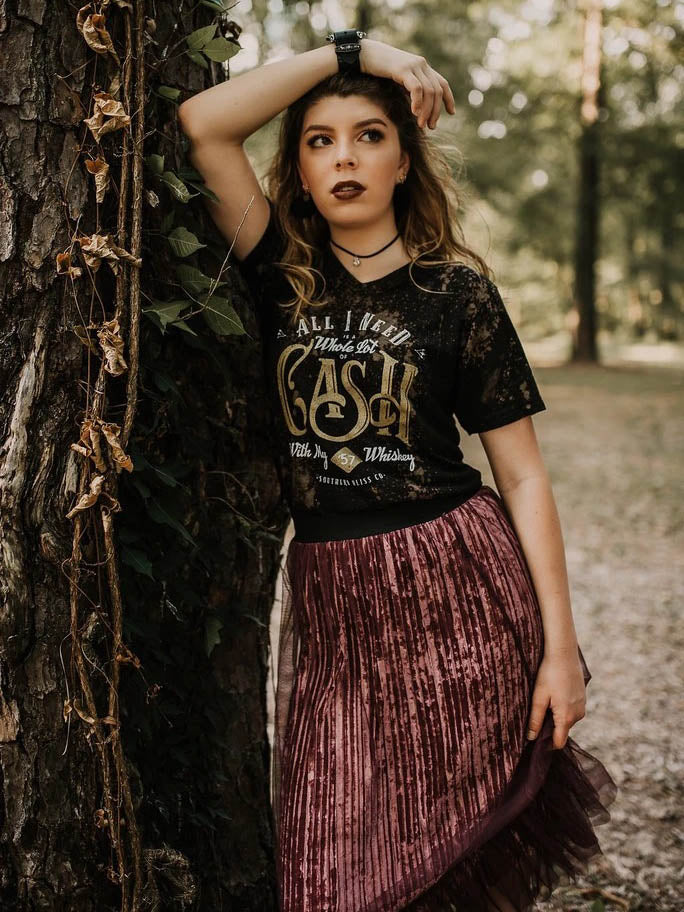 Para las mujeres, todo lo que necesito es un montón de cortes de cabello con mi camiseta de whisky S7 Southern Bliss Co Print