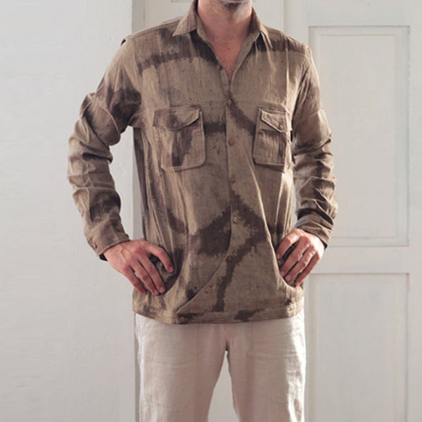 Camisa casual de lino para hombre