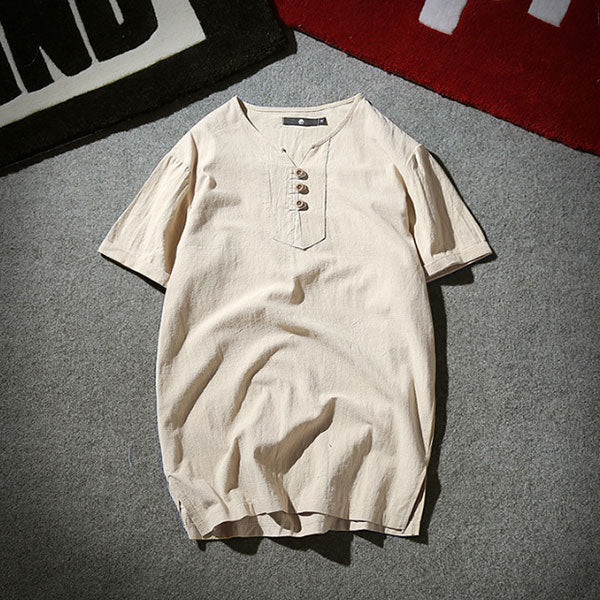 Lässiges Baumwoll-Kurzarm-T-Shirt für Herren
