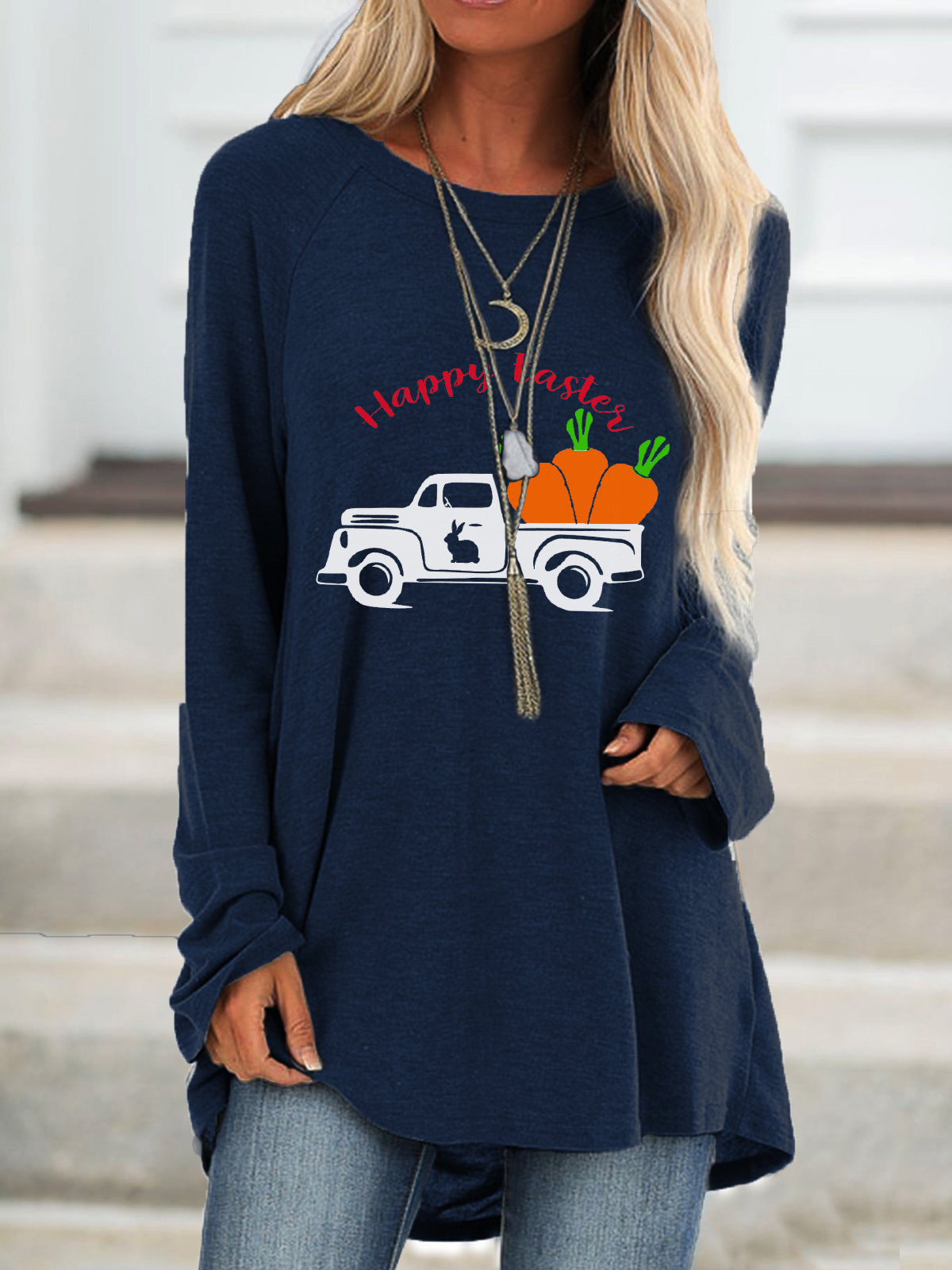 Senų Velykų sunkvežimis su morkų marškinėliais