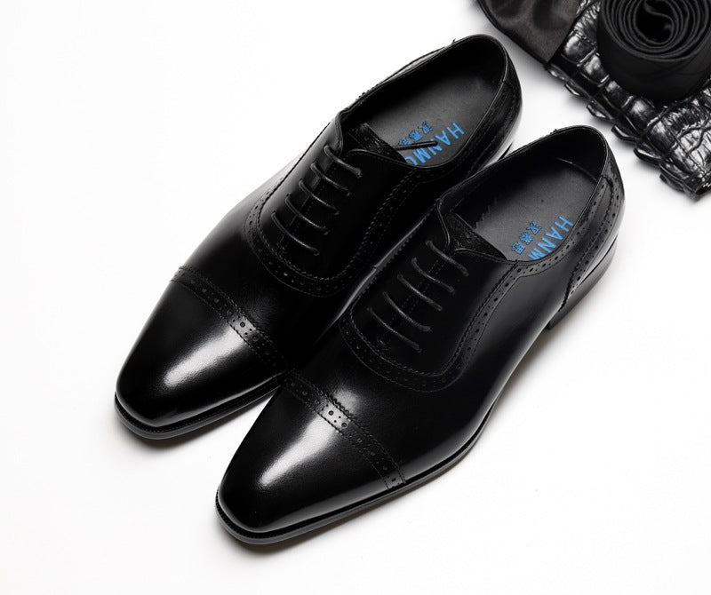 Sactino brogue leather shoes