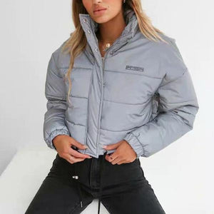 Chaqueta corta con reflejos nocturnos de algodón extragrande