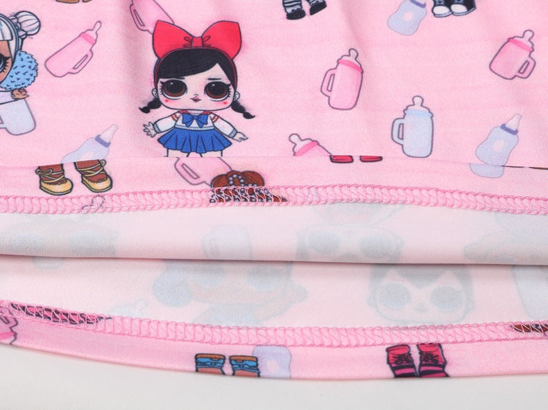 Vestido de fiesta de princesas de dibujos animados de chicas lindas