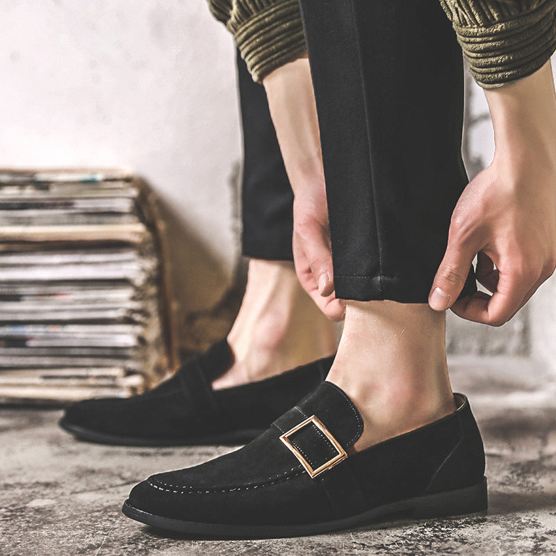 Zapatos de cuero marrón / negro