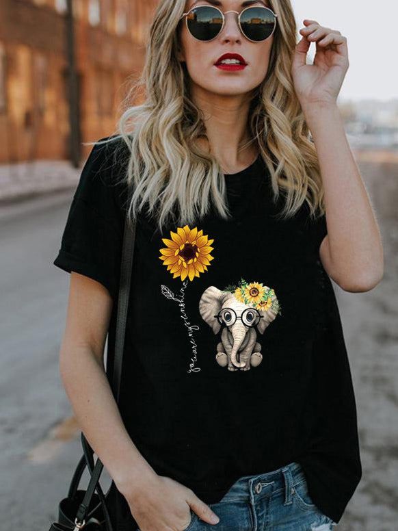 Eres mi carta solar solar con cuello redondo y manga corta