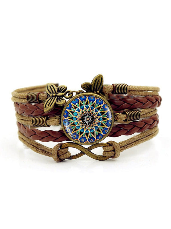 Pulsera tejida Bohemian Time Gem para mujer
