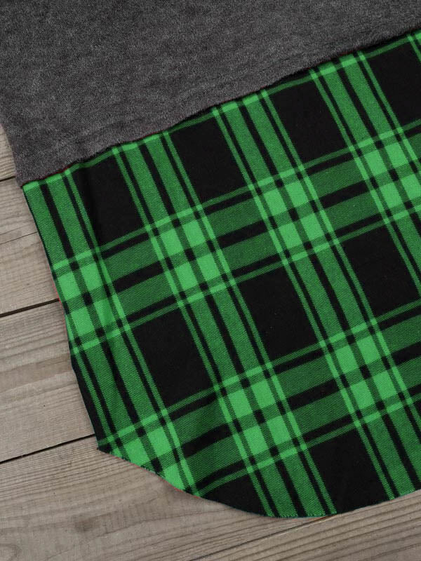 Frauen Plaid Leopard Klee Print T-Shirt