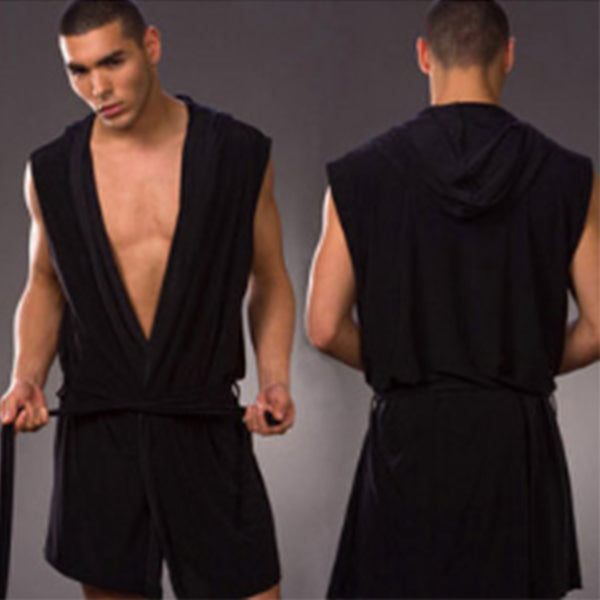 Albornoz cómodo y ligero sin mangas para hombres