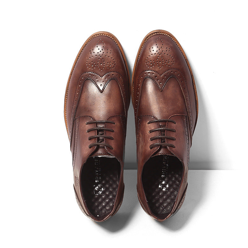 Sactino brogue leather shoes