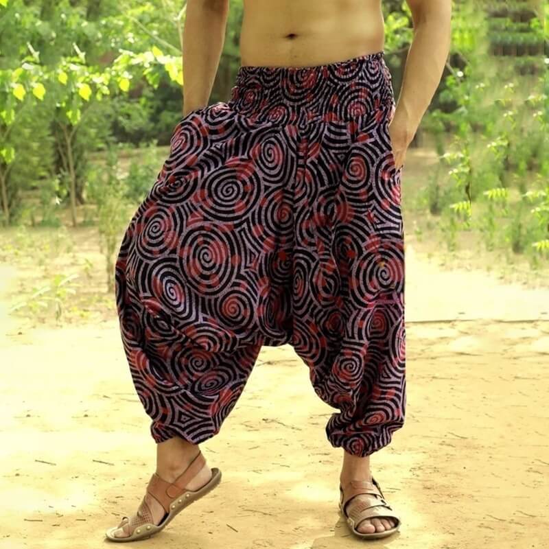 Vyriškos kasdieninės patogios 5 spalvų poliesterio haremo kelnės