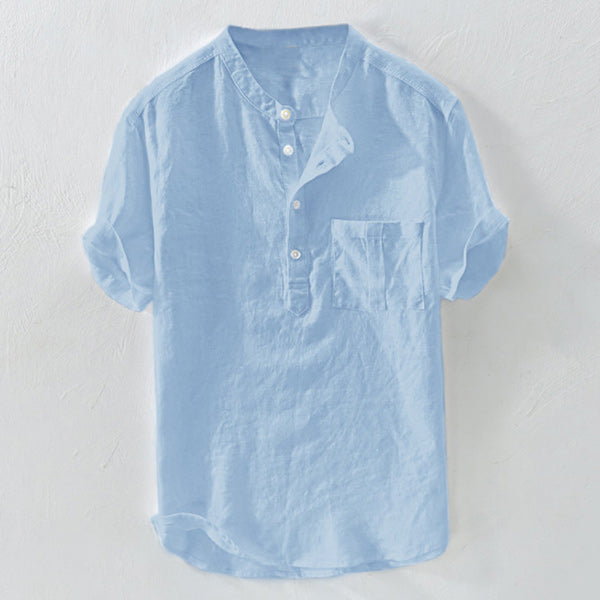 Camiseta suelta casual de color liso para hombre