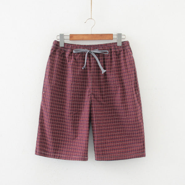 Pantalones cortos cómodos de algodón y lino para hombres