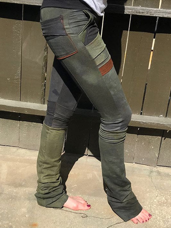 Los bolsillos vintage para mujer estiran los pantalones de todos los días