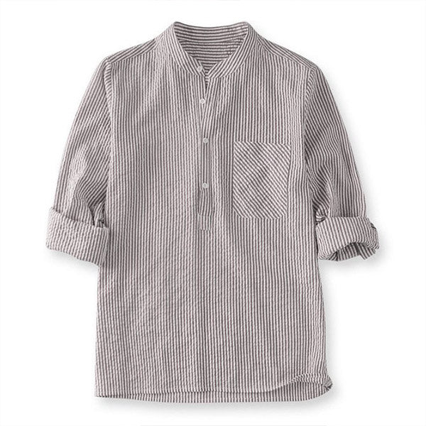 Loose Casual Striped Breathable Shirt für Herren