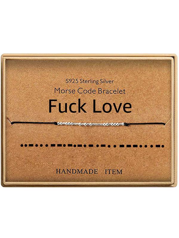 Morsecode Alphanumerisches Paar Armband