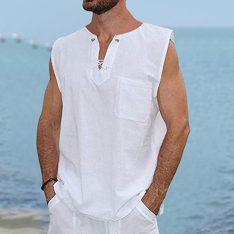 Camisa sin mangas para hombre sin mangas