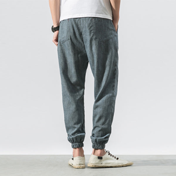 Pantalones casuales de lino para hombre