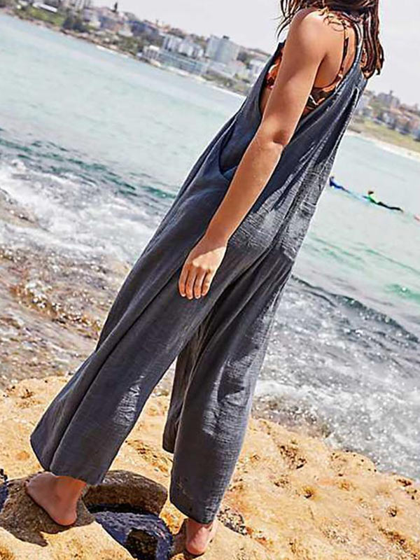 Laisvas vienspalvis medvilninis ir lininis krepšys moterims