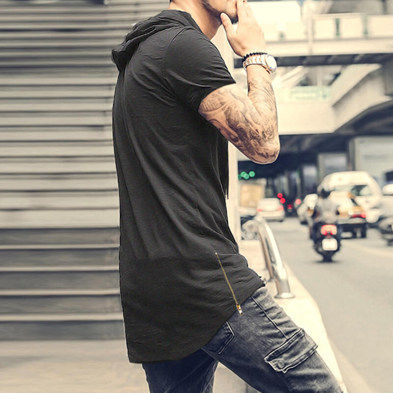 Suéter de color liso con hippie &quot;Herz&quot; calle de moda &quot;Kurzarm&quot;