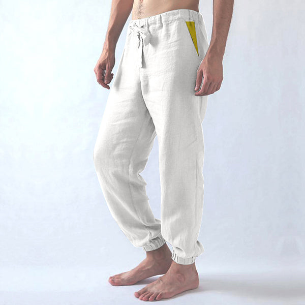 Pantalón de lino natural para hombre