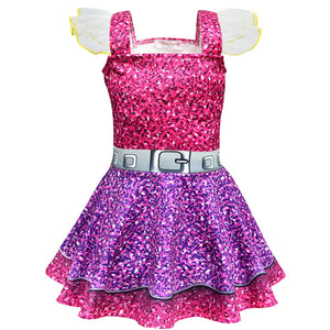 Girl LOL surprise! Sparkling pink cosplay dress