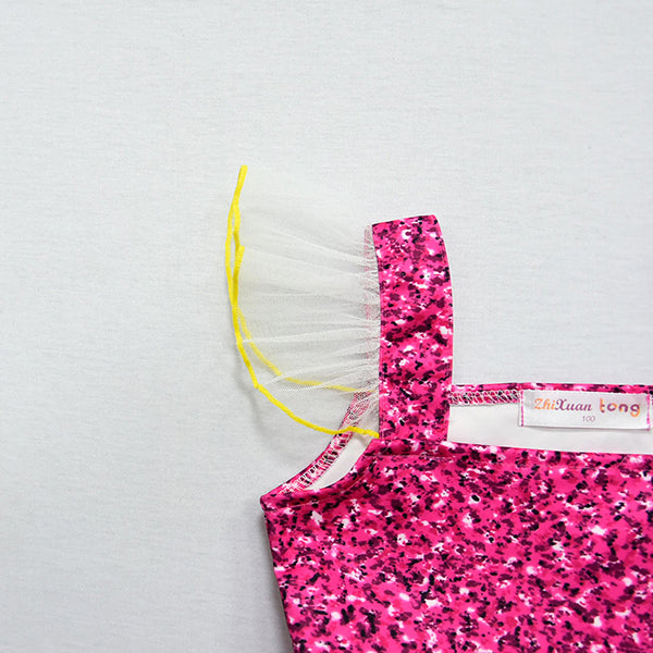 Girl LOL surprise! Sparkling pink cosplay dress