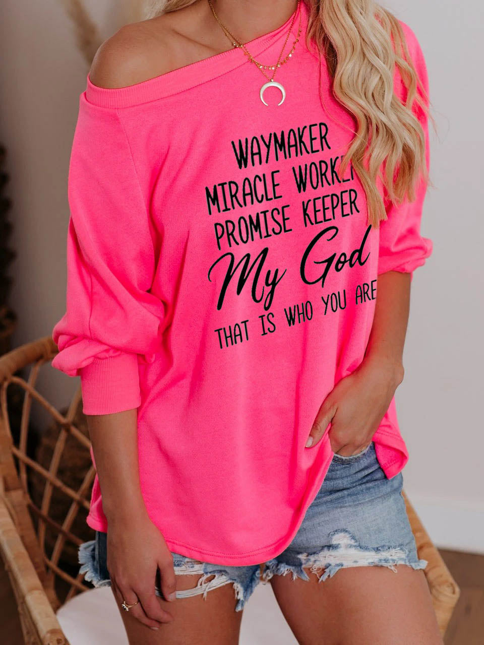 Way Maker Words de las mujeres &quot;Hombros de fe&quot;