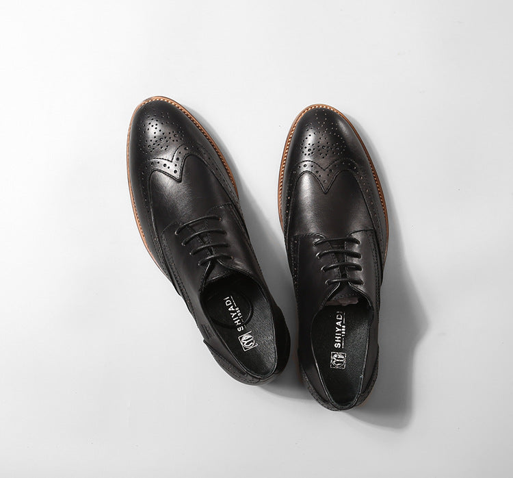 Sactino brogue leather shoes