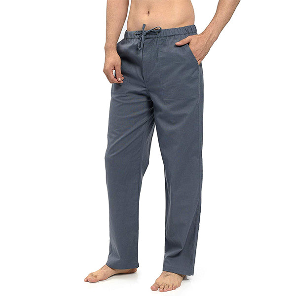 Pantalón de lino transpirable de longitud media.