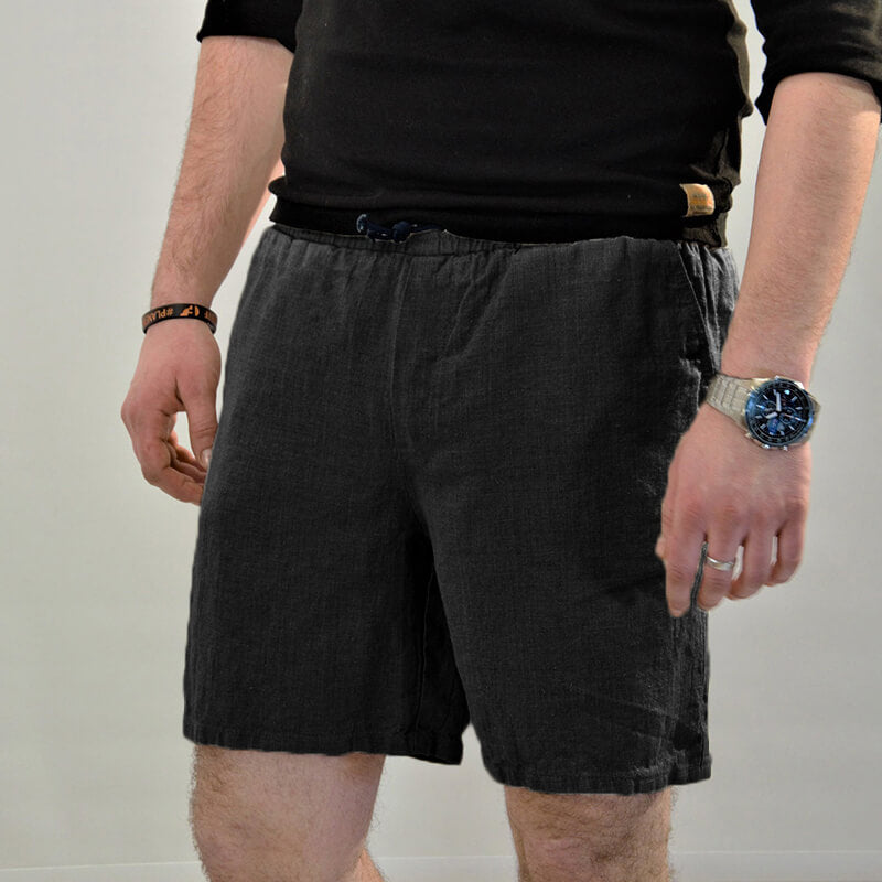 Klassische sommerliche coole atmungsaktive lockere feste leichte leichte umweltfreundliche Leinenshorts der Männer