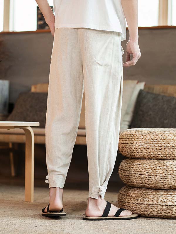 Pantalones casuales de algodón para hombre