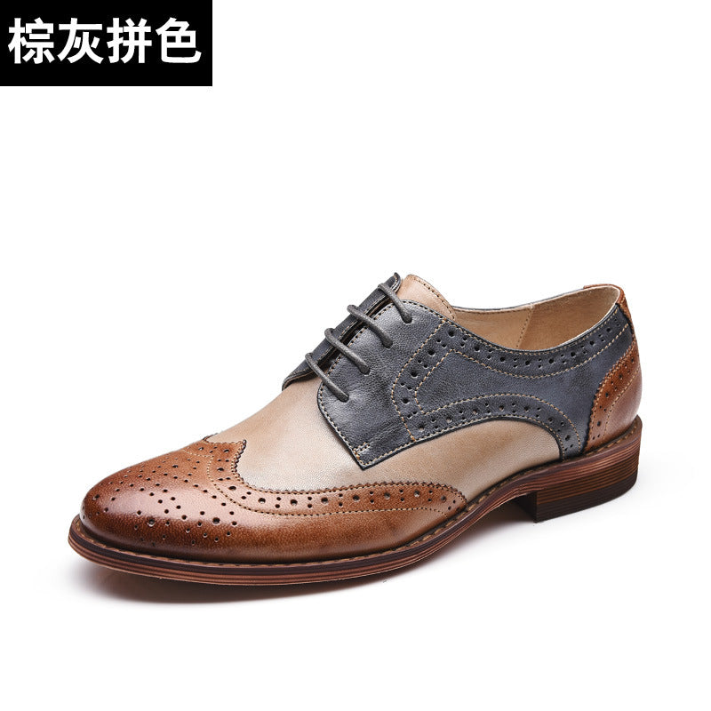 Zapatos brogue de cuero multicolores