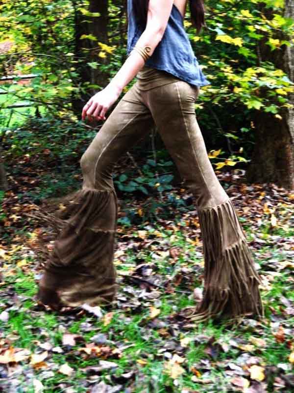 Moteriškos „Vintage Tribal“ prancūziškos liepsnos kelnės