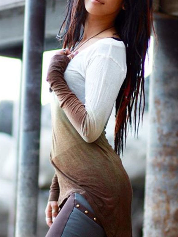 Damen Slim Top mit V-Ausschnitt