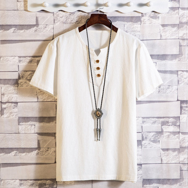 Camisa de hombre con manga corta y fina.