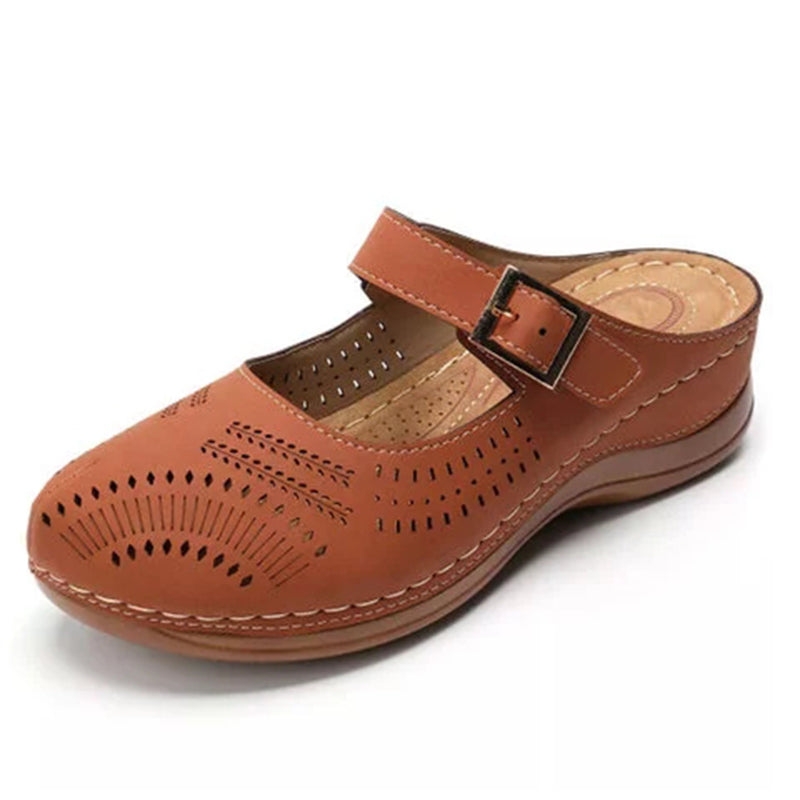 Hohe flache Sandalen für Damenmode